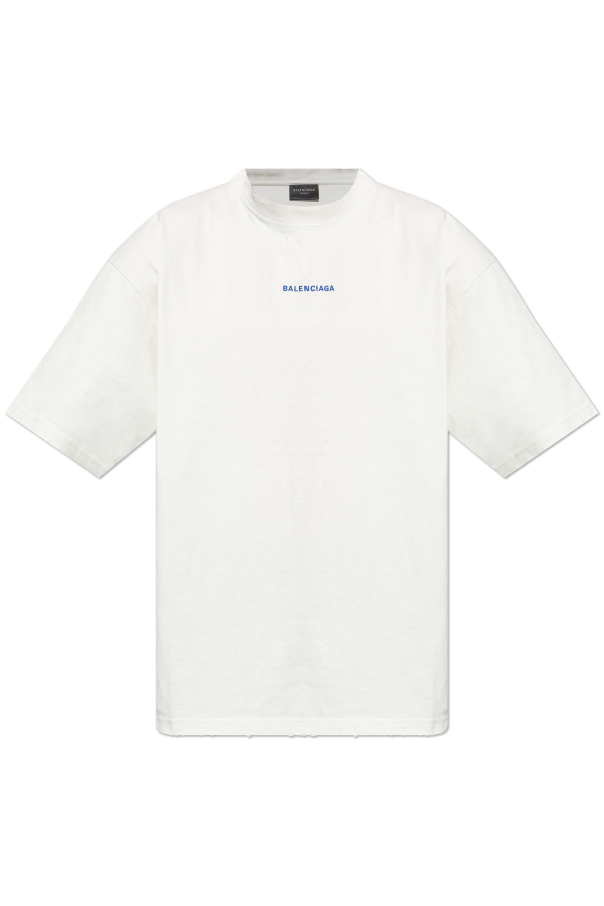【関税込み】Balenciaga オフホワイト グラフィック 長袖Tシャツ 洗練された【BALENCIAGA】タトゥー グラフィック Tシャツ 24SS